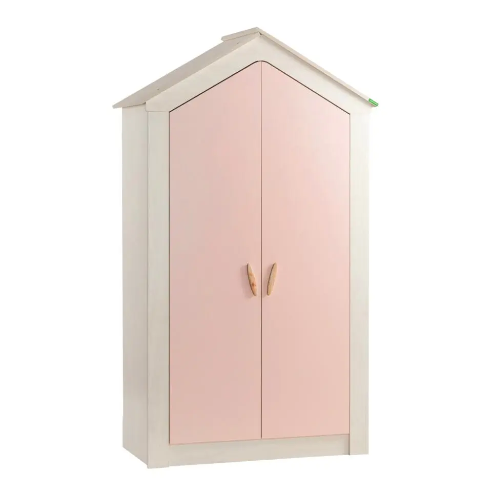Cento Pink 2-deurs kledingkast huisje meisjeskamer