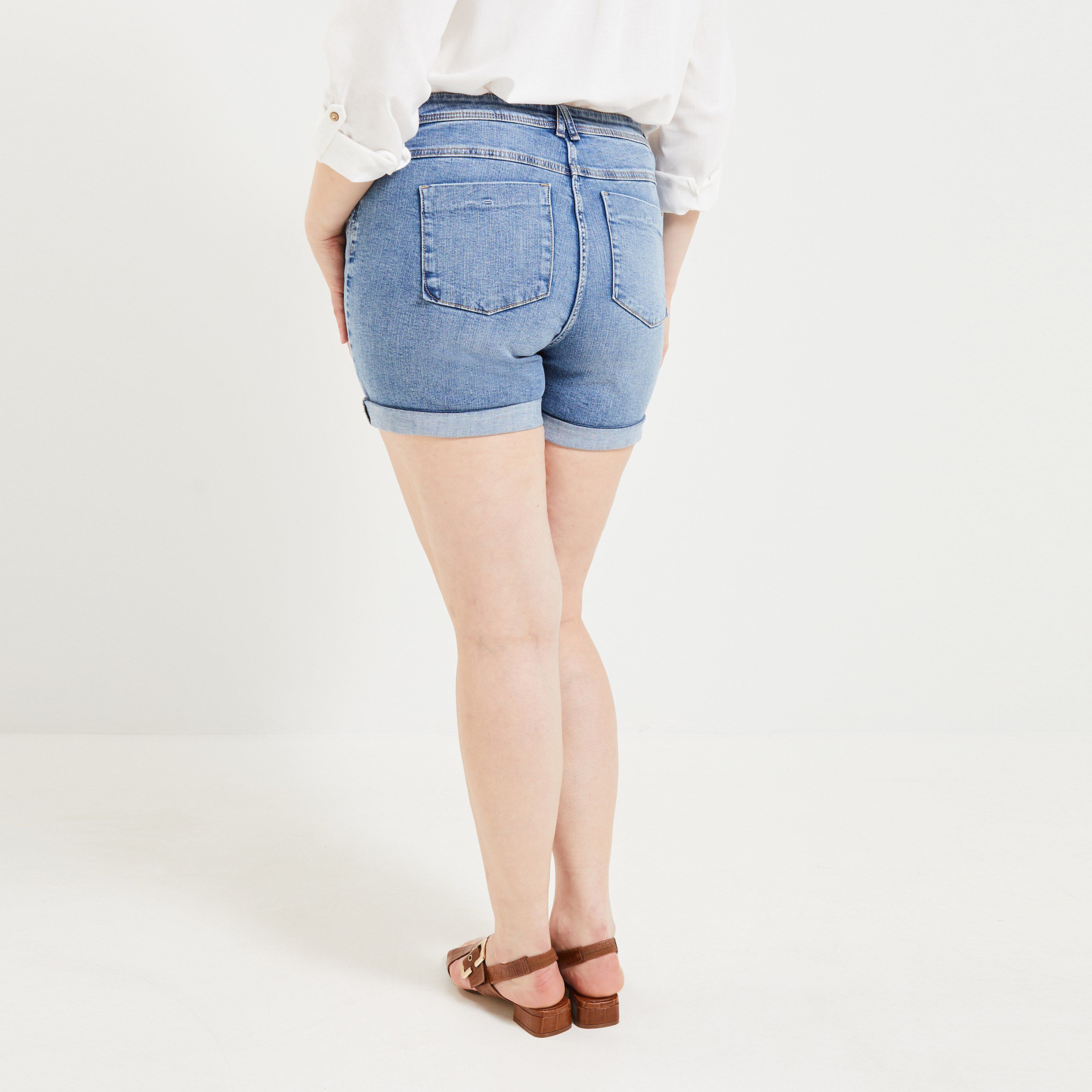 Short en jean femme BRAZIL - STONE