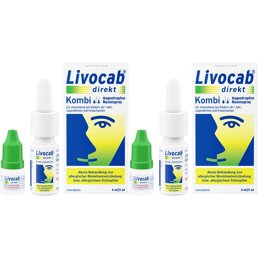 Livocab® direkt Kombi 4 ml Augentropfen + 5 ml Nasenspray