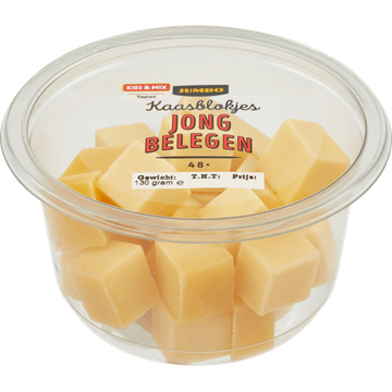 Jumbo Kaasblokjes Jong Belegen 48+ 130 g