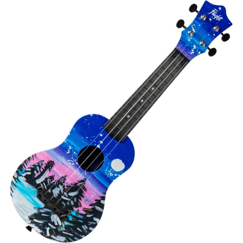 Flight Ultra Travel Series UTS-42 Snow kunststof sopraan ukelele met hoes