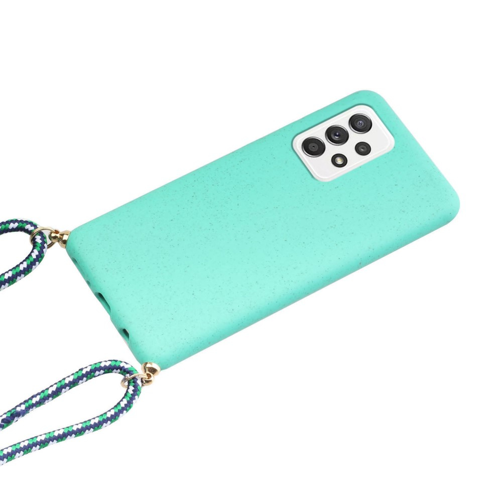 Samsung Galaxy A33 5G Necklace Bio Gummi Case Hülle Eco Friendly Nachhaltig Kompostierbar   Handykette (150cm) - Türkis
