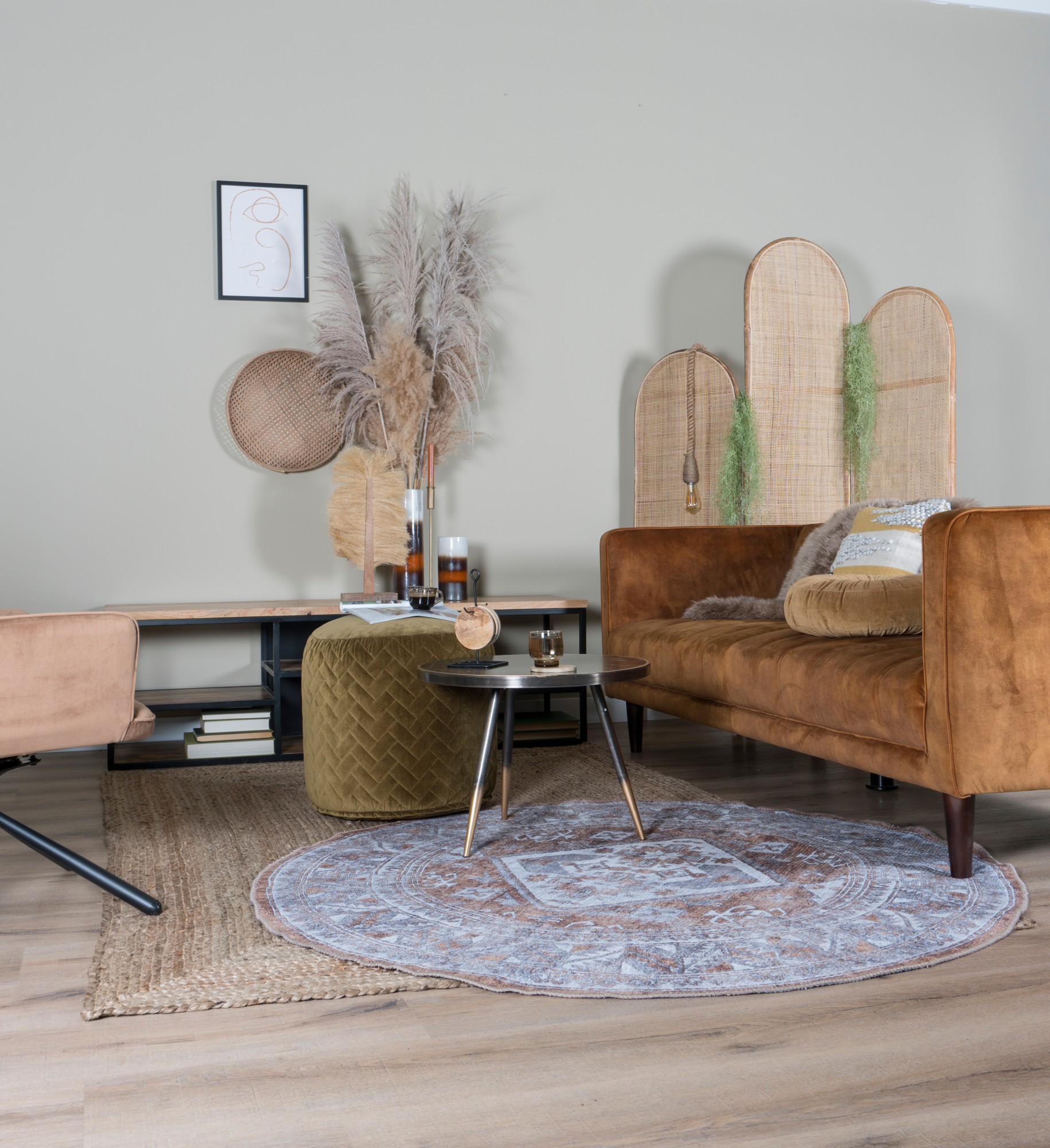Laria Brown 5 Rond - ø160 cm