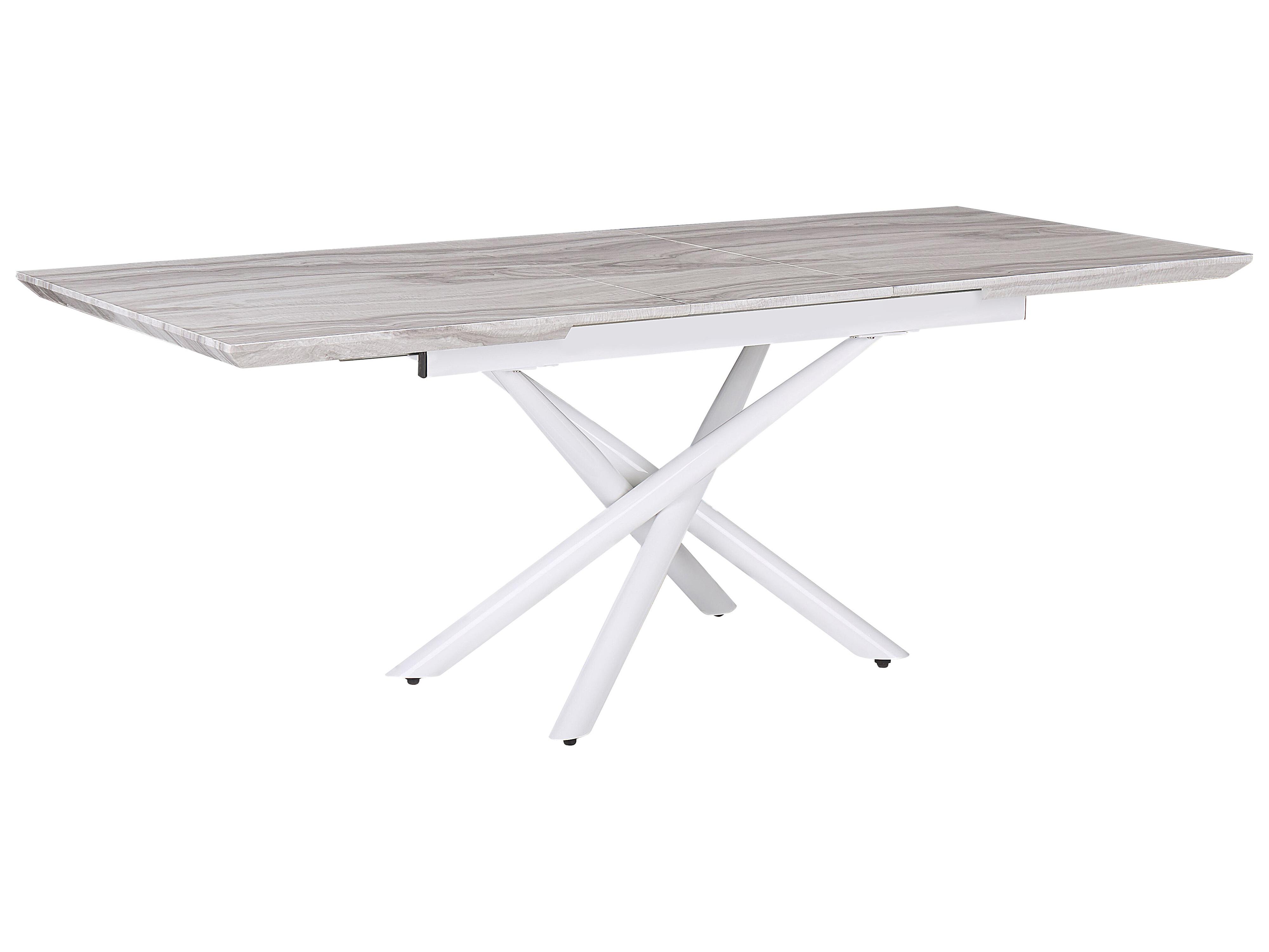 Eettafel uitschuifbaar MOIRA Wit 90 cm 160/200 cm