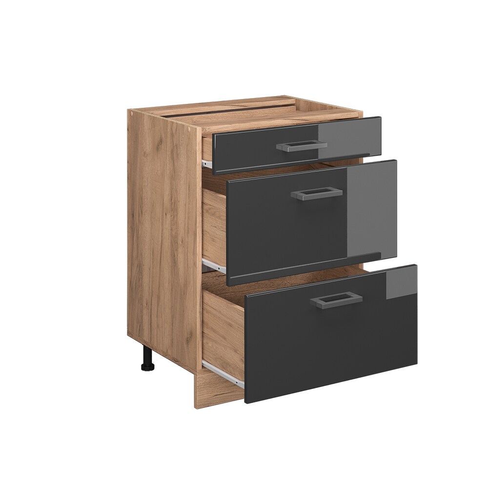 Vicco Schubladenunterschrank Küchenschrank Küchenzeile R-Line 60 cm Eiche Anthrazit Schublade