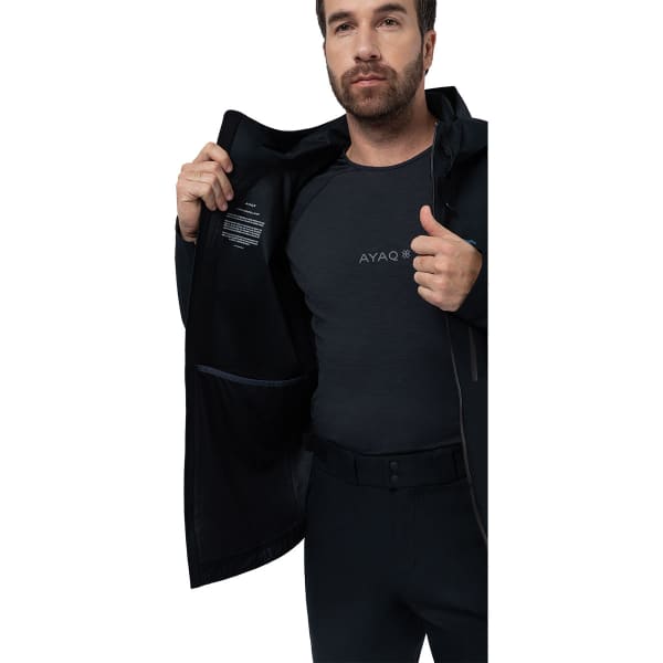 Veste ski de randonnée AYAQ LONAK HARDSHELL JKT M BLACK STORM