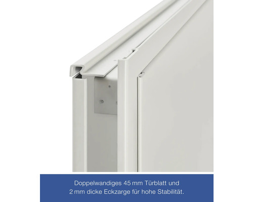 Hörmann brandwerende deur FH deurelement T30-H8-5 verzinkt (RAL 9002 grijswit) 875x2000 mm links/rechts incl. krukgarnituur