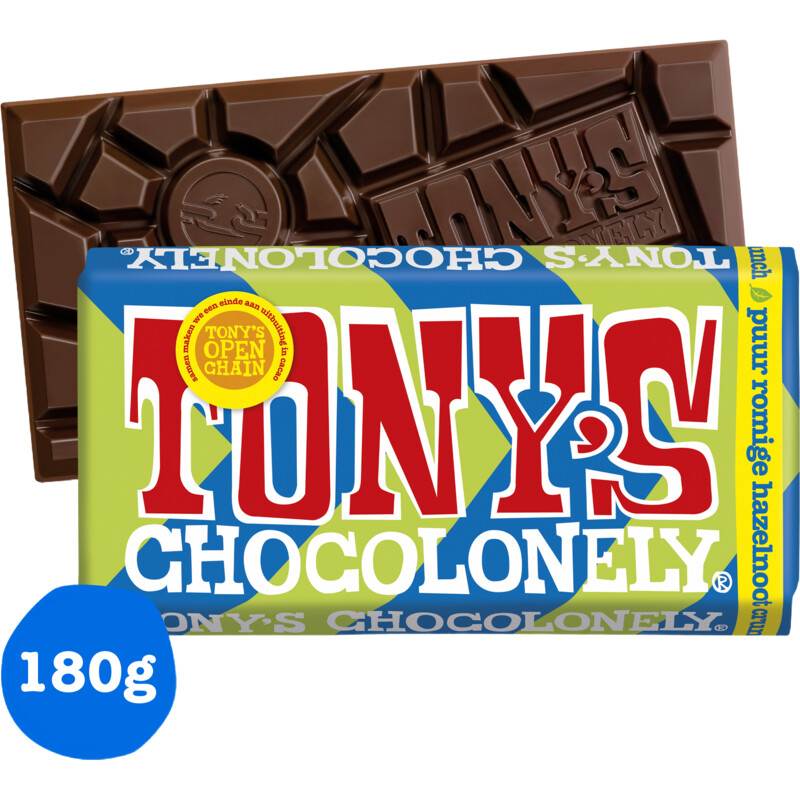 Tony's Chocolonely Reep puur romige hazelnoot