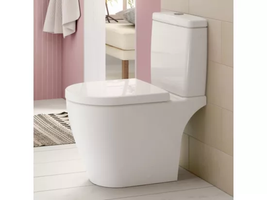WC à poser sans bride VILLEROY ET BOCH Avento avec abattant frein de chute déclipsable + nettoyant Briochin