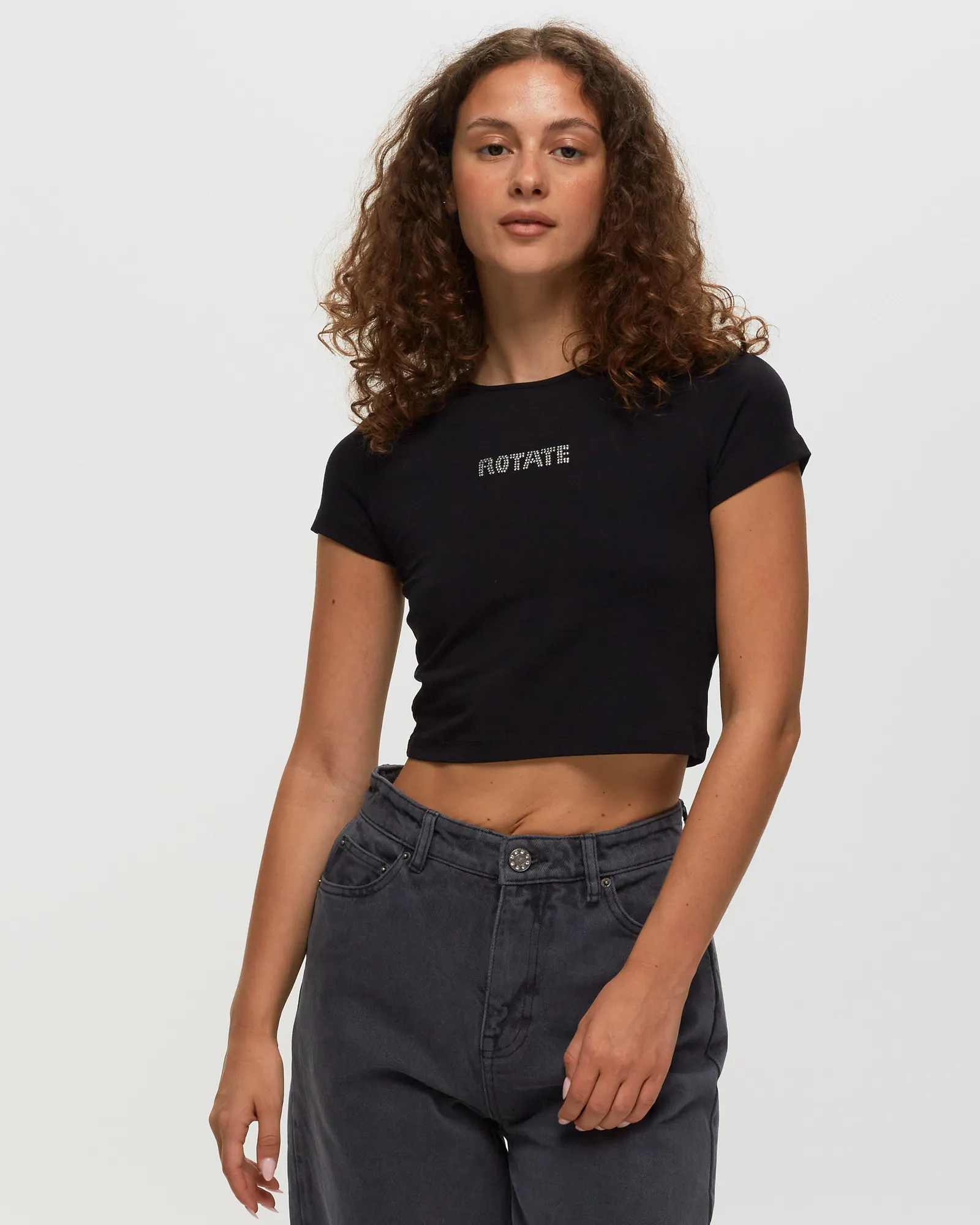 ROTATE Birger Christensen Cropped Logo Tee