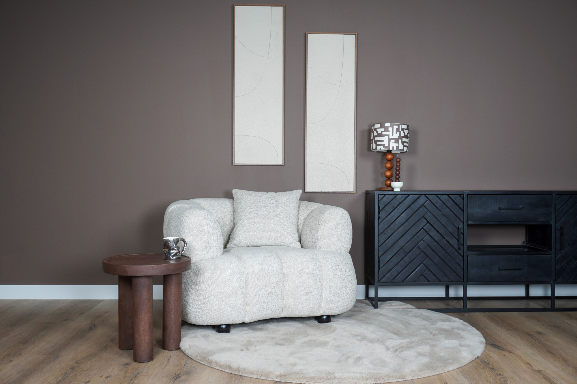 Fauteuil Rocco beige