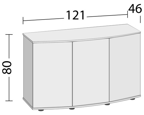 Juwel SBX Vision 260 aquariumkast, 121x46x80 cm, zwart