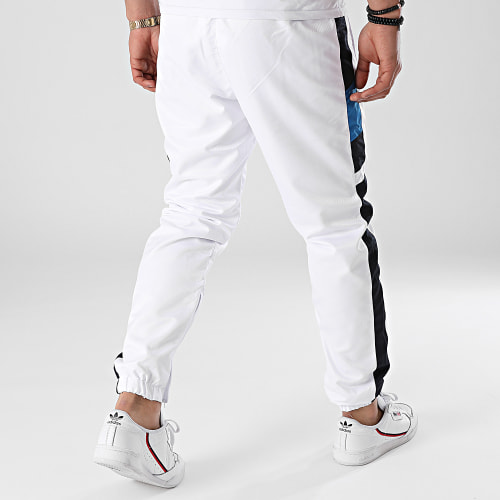 Pantalon Jogging A Bandes Uzi Blanc Bleu