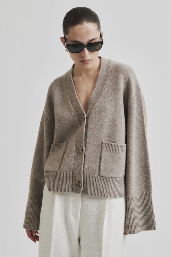 Second Female Alpha Knit Cardigan Fallen rock