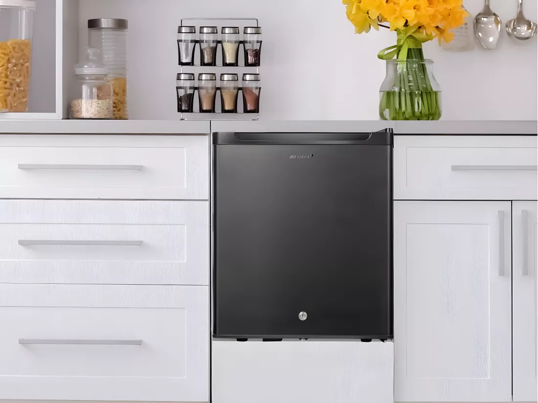 Mini bar thermoélectrique ultra-silencieux 26 DB - 38L - Porte réversible - Noir