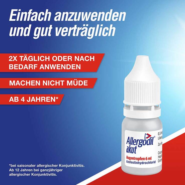 Allergodil akut Augentropfen mit Azelastin, 6 ml