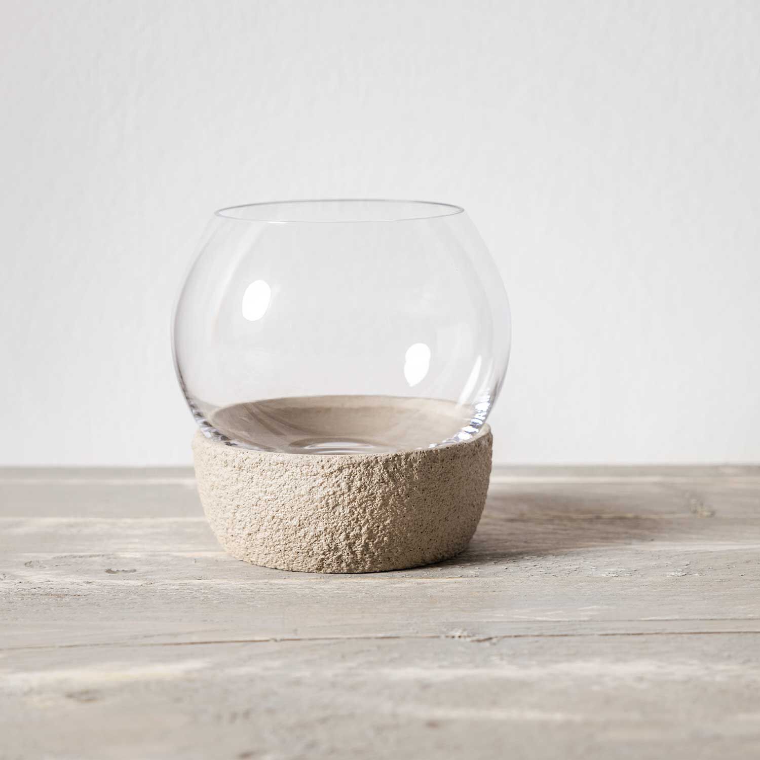 Perlemor Hurricane lamp Beige, 6.2'' x 6.3''