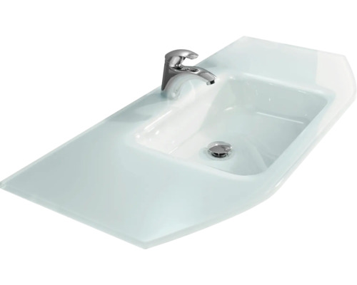 Pelipal Quickset 328 badkamermeubelset, BxHxD 145 x 200 x 39 cm, grafiet getextureerde fronten, met witte glazen wastafel, onderkast en bovenkast 328.120007