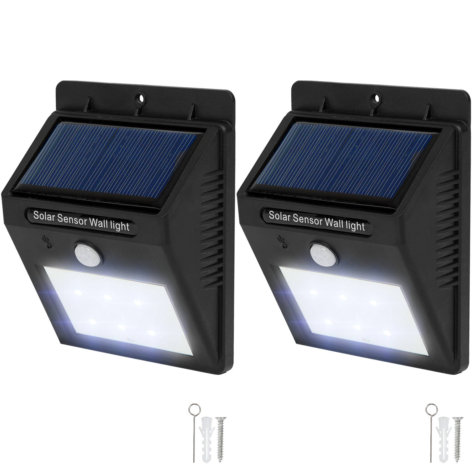 2er-Set Solarlampe mit Bewegungsmelder