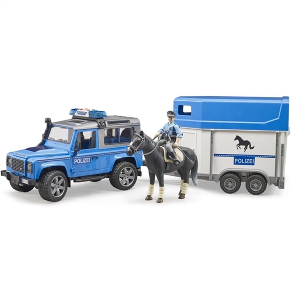 Land Rover Defender Politibil m. Hestetrailer