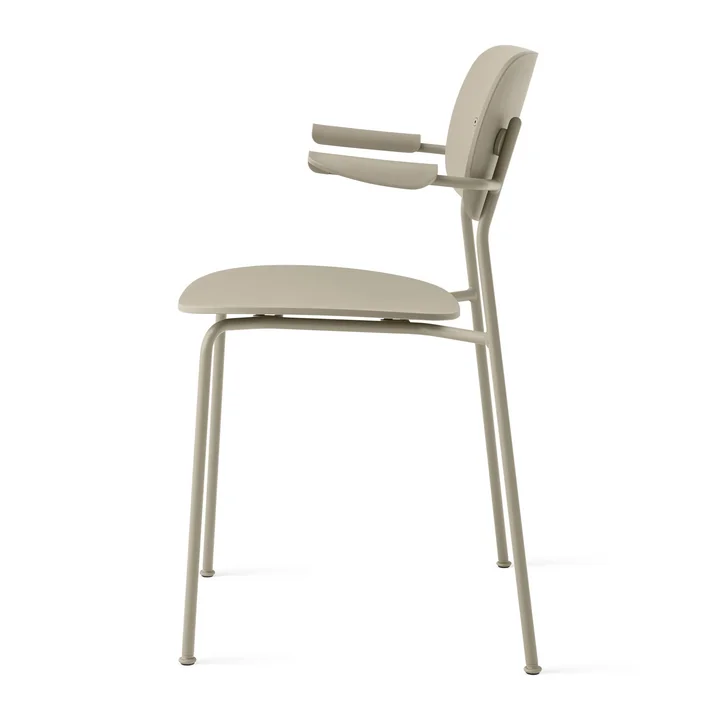 Audo - Co Dining Plastic Outdoor Armlehnstuhl, oliv