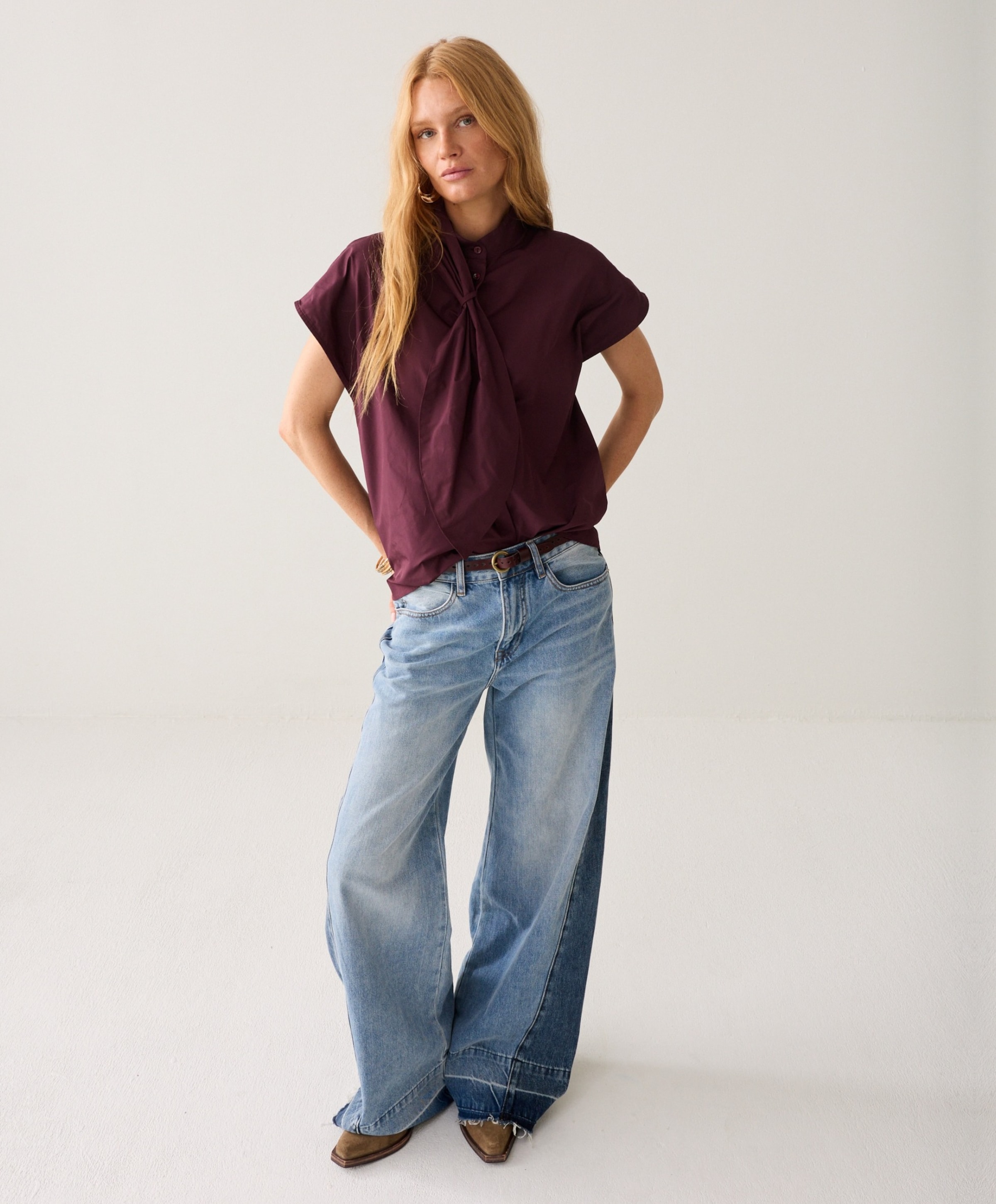 Summum Woman Dames blouse bordeaux
