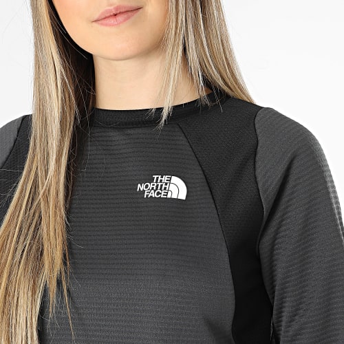 Sweat Crewneck Femme A856A Gris Anthracite Noir