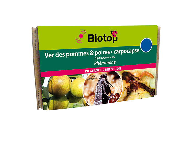 Phéromones longue durée contre vers des pommes et poires, carpocapse Biotop (1 capsule)