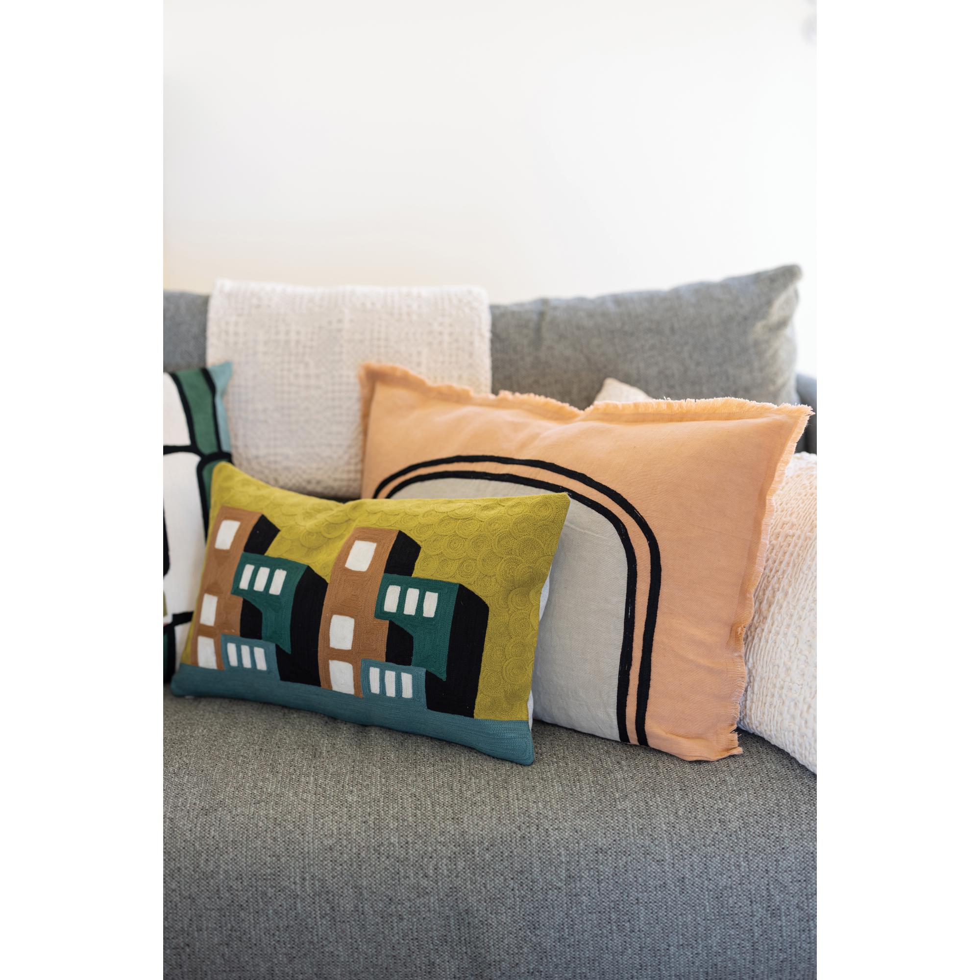 Plaid stonewashed tana creme 140 x 200 cm