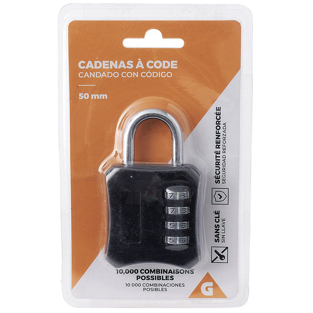 Cadenas à code 50mm