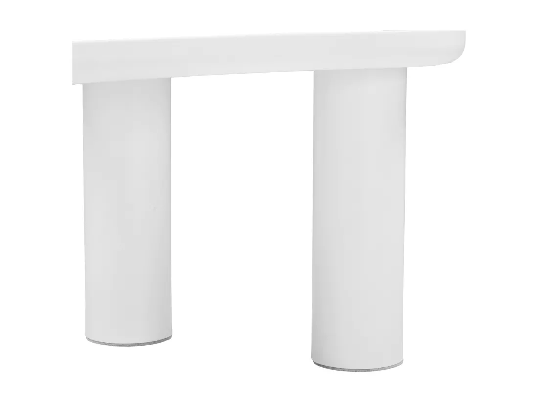 Table basse irrégulière en forme d'os, plateau en MDF et pieds en PVC, table basse unique avec sous-couches en feutre, dimensions : 113 cm de longueur, 58 cm de largeur, 40,5 cm de hauteur