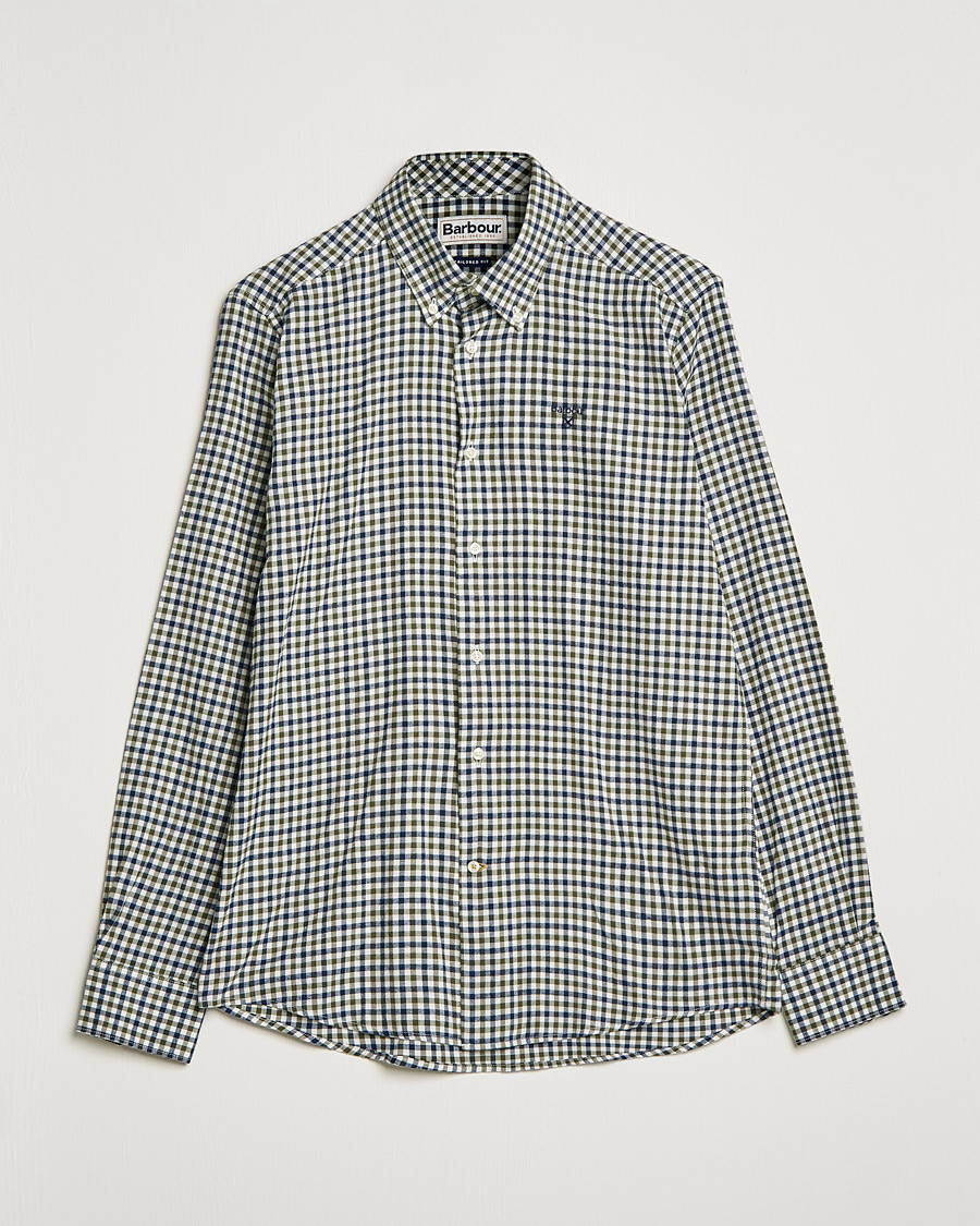 Barbour Lifestyle Finkle Gingham Flannel Shirt Olive