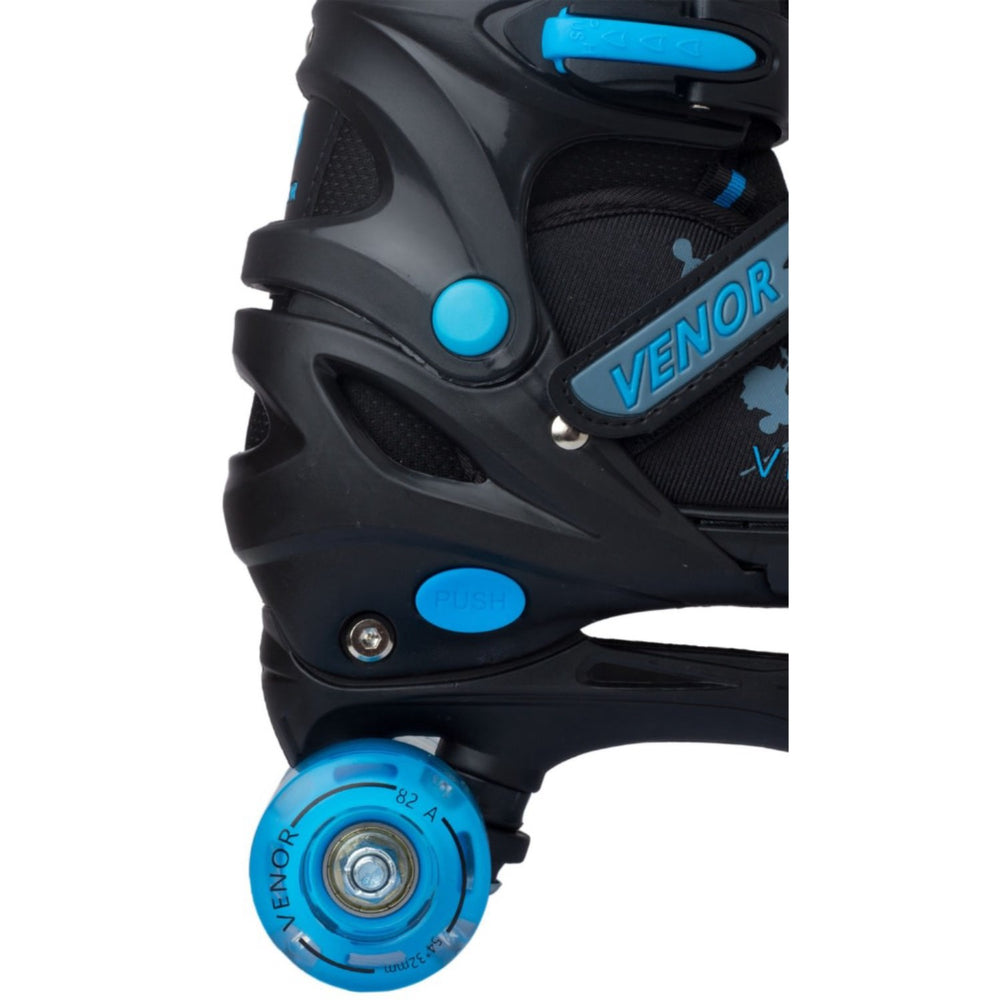 Køb VENOR Black/Blue Ignite LED Side-By-Side Rulleskøjter