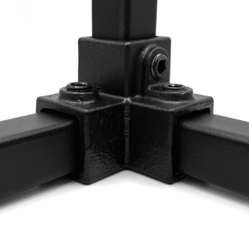 Novidade steigerbuis koppelstuk vierkant kniestuk zwart ø 25 mm