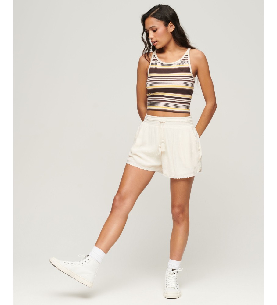 Calções de praia vintage Off-White da Superdry