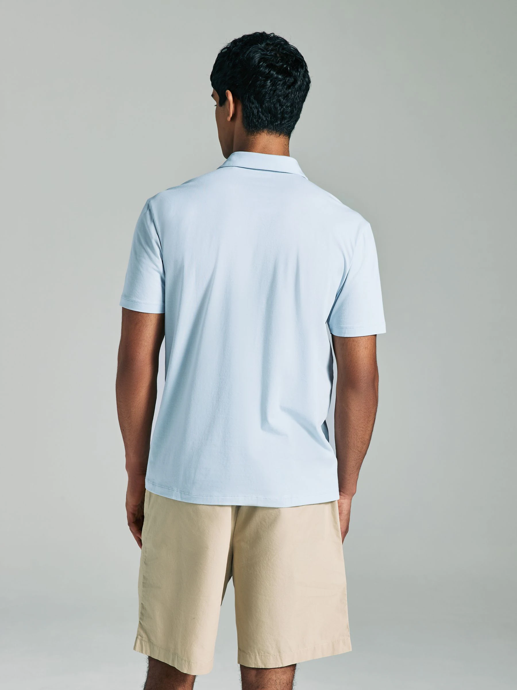 Blauw/geel/roze/grijs/groen pastel - Normale Pasvorm - Set van 5 jersey poloshirts met korte mouwen