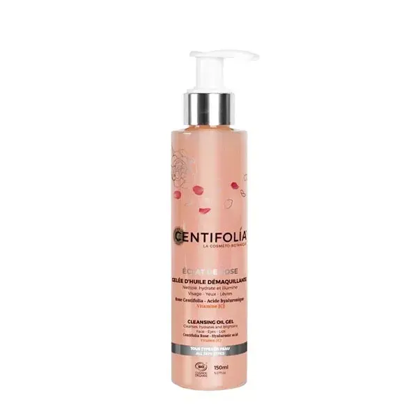 Óleo de limpeza em gel orgânico Centifolia Rose Radiance 150ml