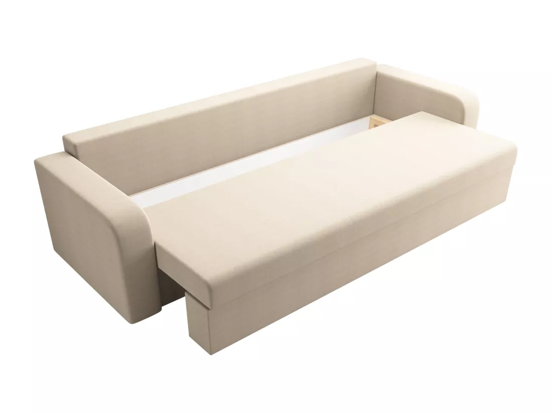 Canapé 3 places convertible en tissu beige ONABIA