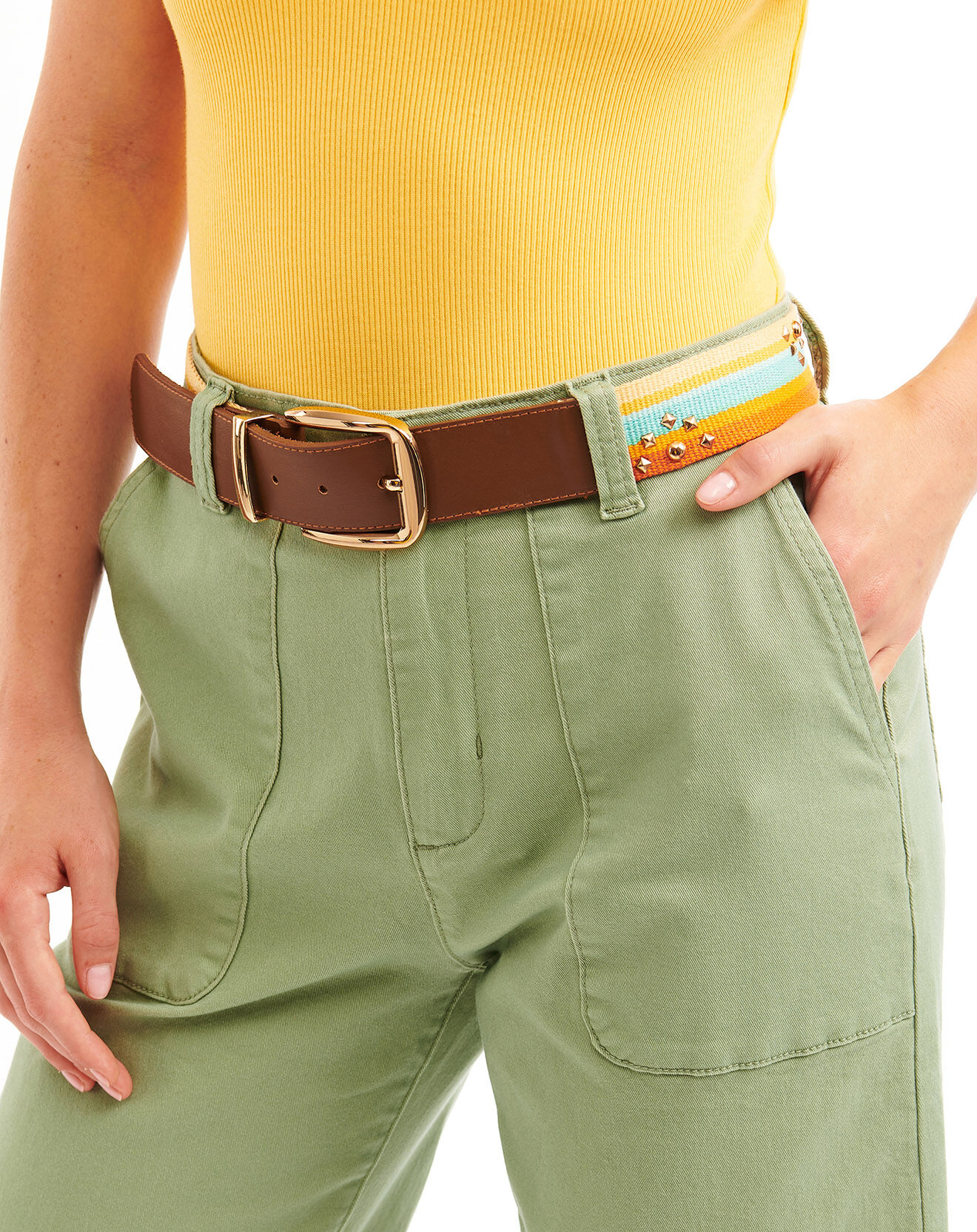 Wild Ceinture en Cuir Eneko marron