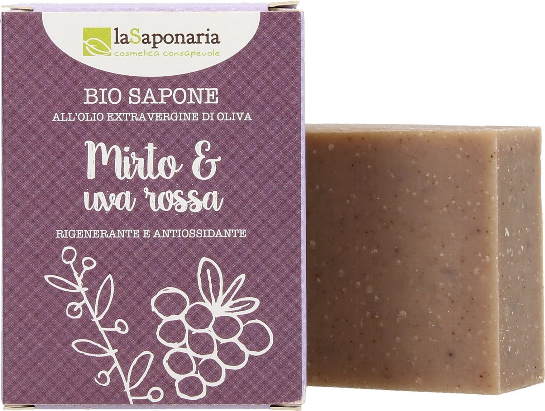 La Saponaria  Seife Myrte & Rote Traube, 100 g