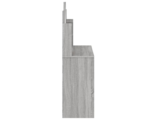 VIDAXL - Coiffeuse avec miroir sonoma gris 96x39x142 cm