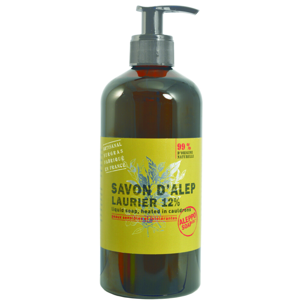 Aleppo Soap Co Zeep Vloeibaar 12% Laurier 500 ml