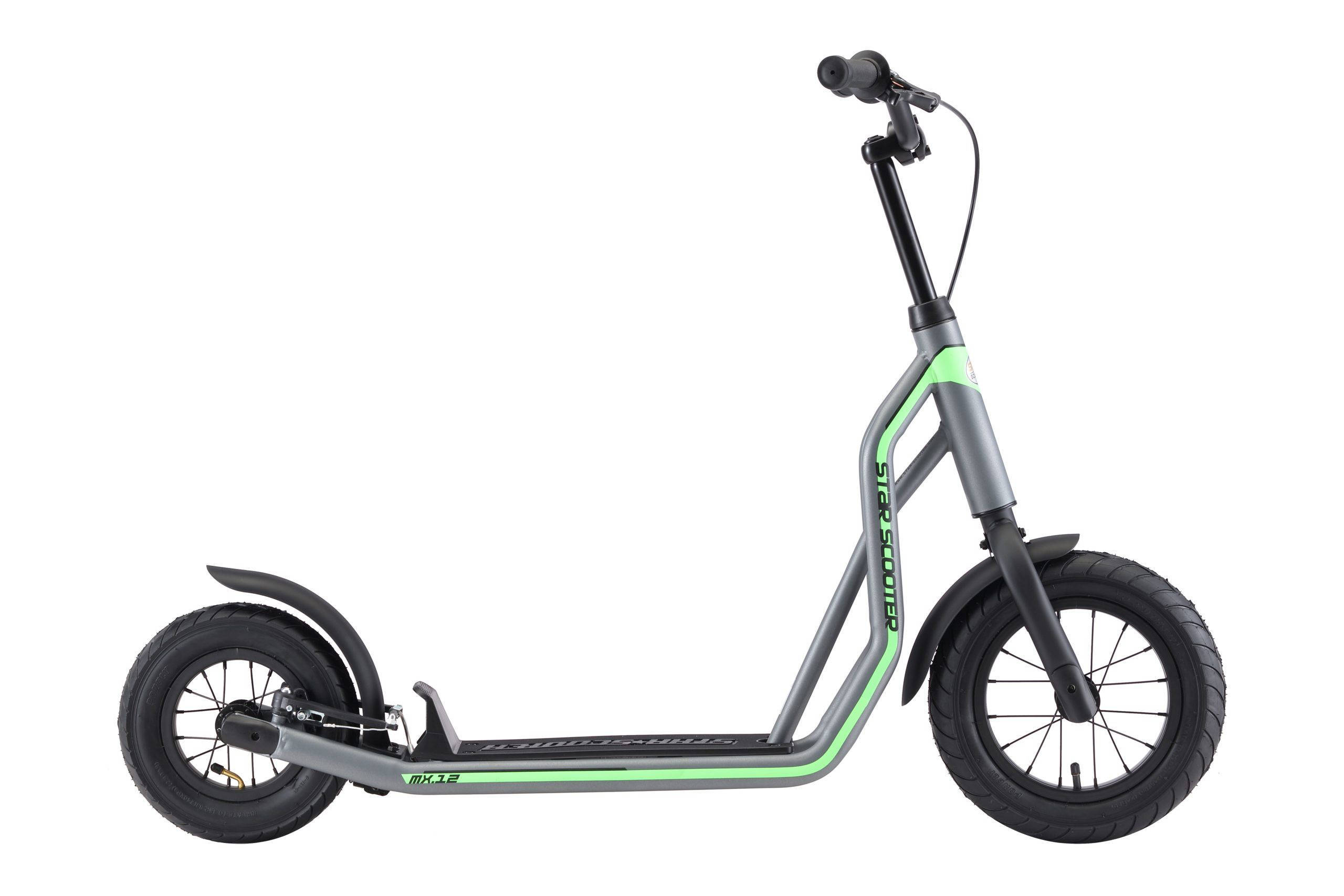 STAR SCOOTER Autoped, 12 inch + 10 inch, grijs