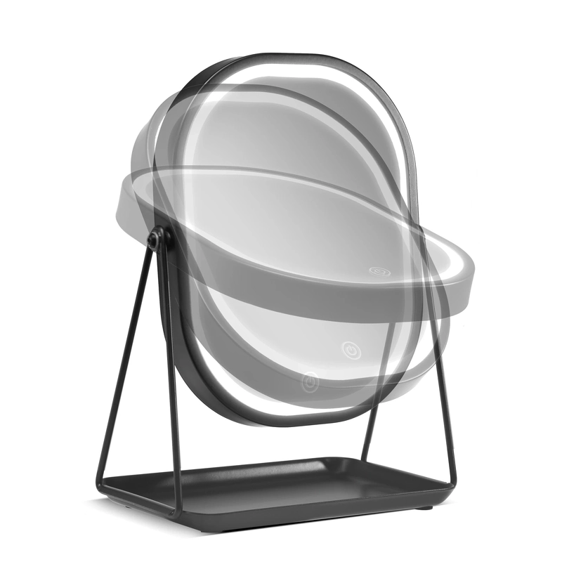 Gillian Jones Makeup Table Mirror LED-Light & Tray - Black 10212-00
