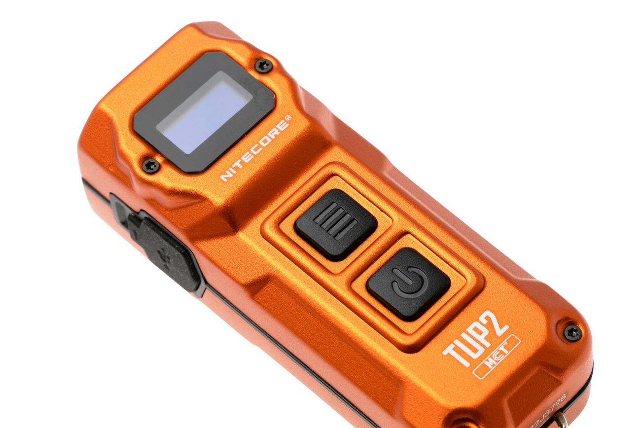 Nitecore TUP2 Alloy Orange, oplaadbare sleutelhangerzaklamp, 1200 lumen