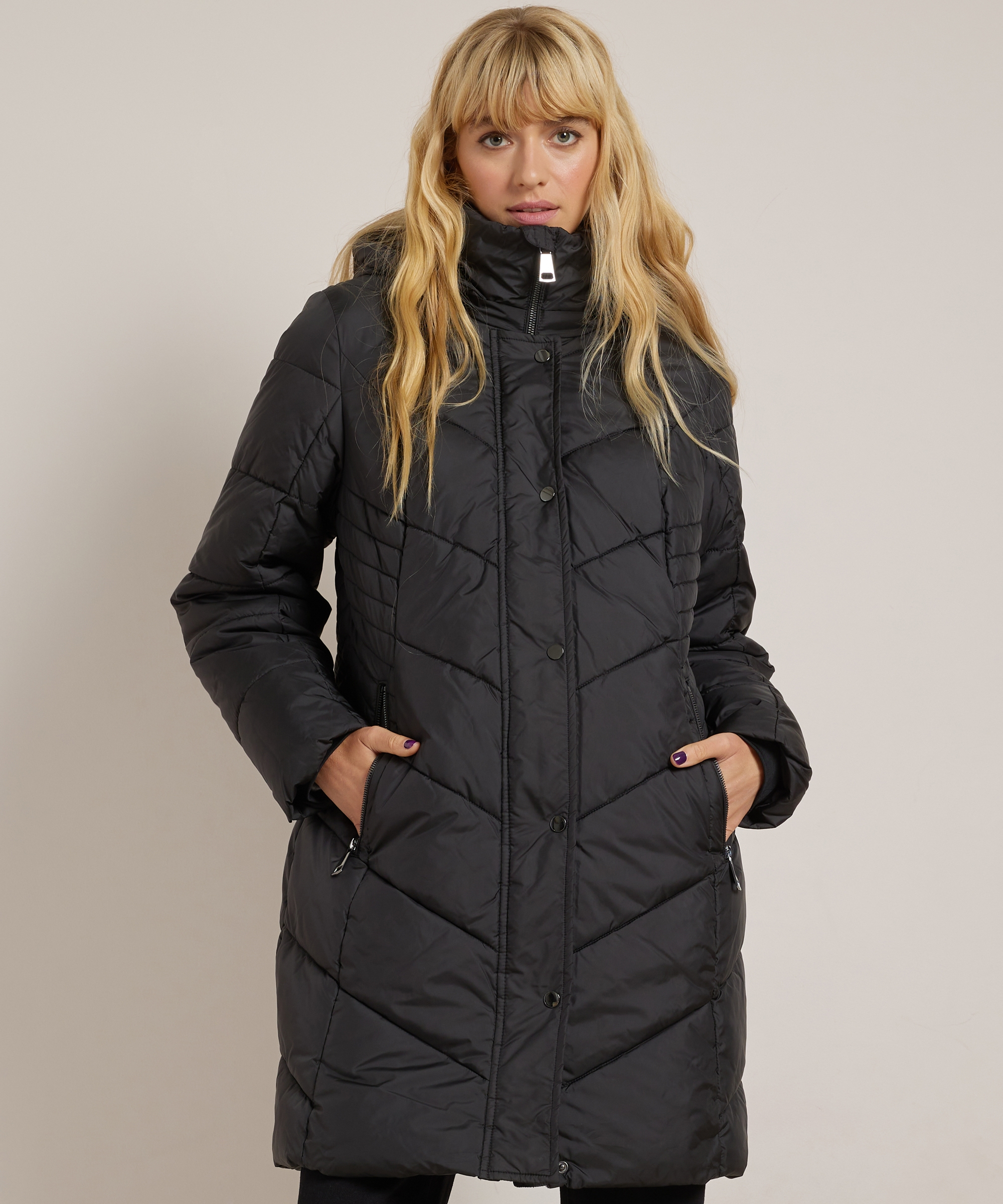 lange jas met gestept design