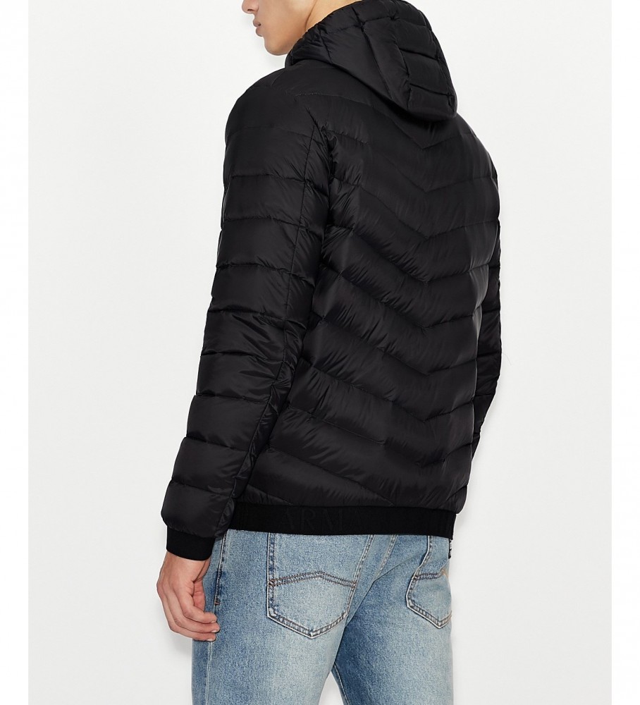 Jaqueta Armani Exchange Lightweight Down Hooded, Preta