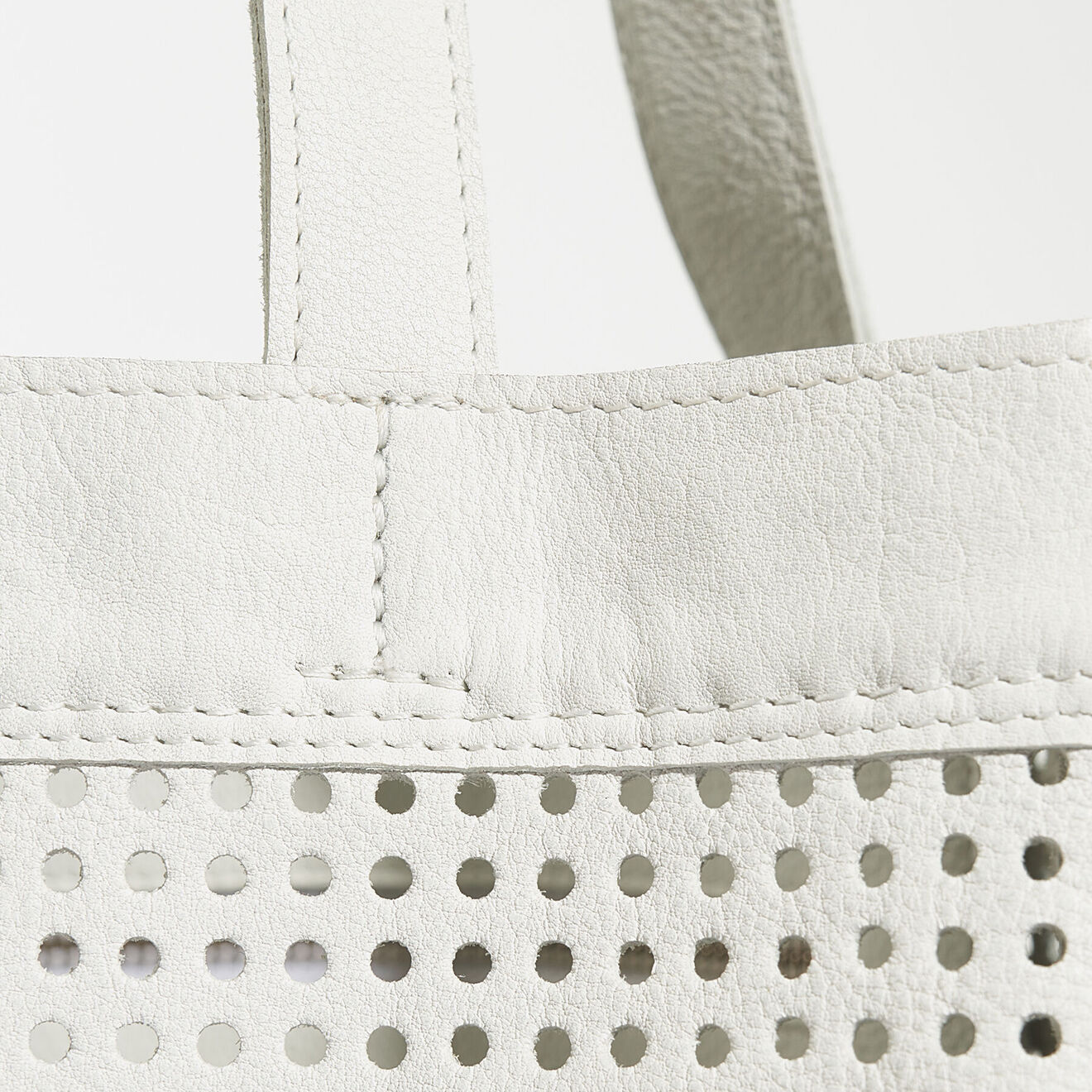 Bellerose Sac en Cuir ajouré Niryho blanc - 30x40x15 cm