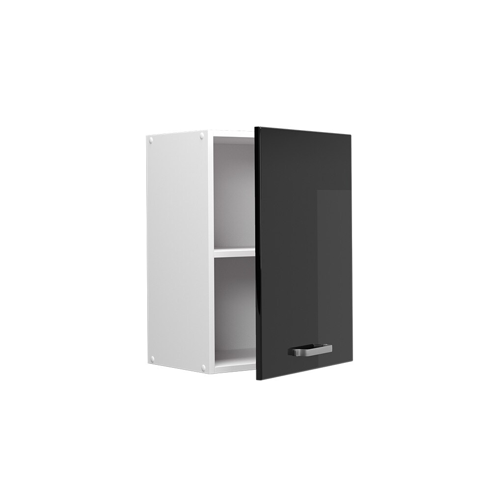 Vicco Hängeschrank Küchenschrank R-Line Solid Weiß Schwarz 45 cm modern