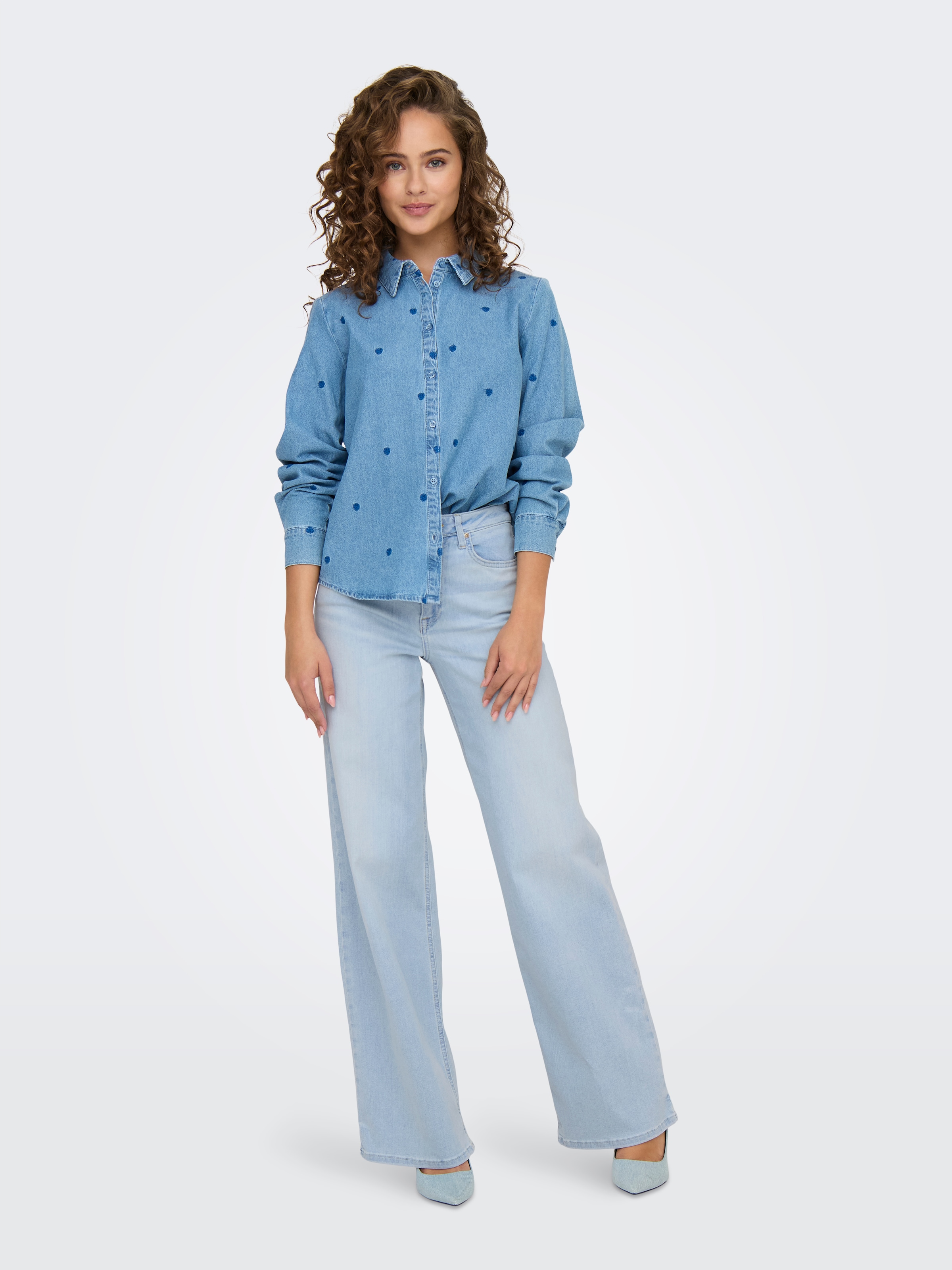 ONLY High-waist-Jeans »ONLMADISON BLUSH HW WIDE DNM CRO495 NOOS« 5-Pocket Style